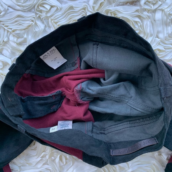 Rag & bone color block lamb leather skinny jeans - Picture 8 of 8